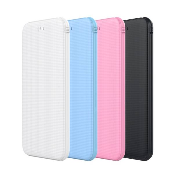 S0502 which 5000mAh Mobile Phone Power Bank 4 Colors built-in Android Cable