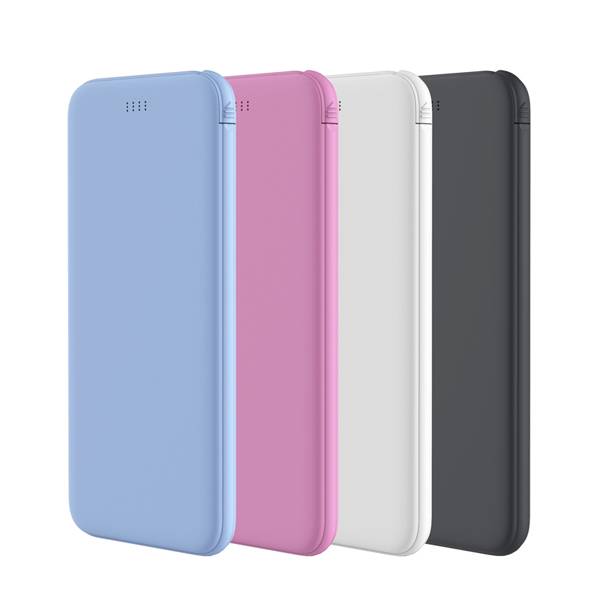 S0502 which 5000mAh Ultra Slim Credit Card Power Bank 4 Colors built-in Android cable