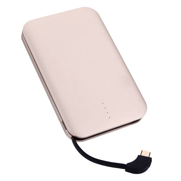 W0609 which 6000mah power bank built in cable for cell phone external battery charger