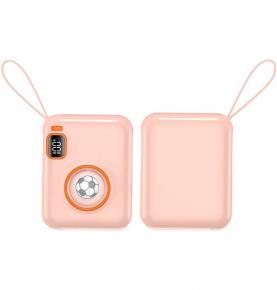 10000mAh Pink football Cute Small Gift PD20W Fast Charge for iPhone and PD22.5W Fast Charge 